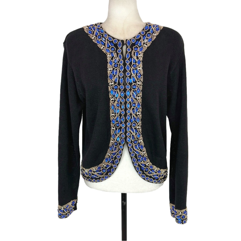 Work in Progress black beaded cardigan